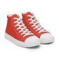 Men’s Orange Red High Top Canvas Shoes