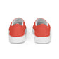 Men’s Orange Red Slip-on Canvas Shoes