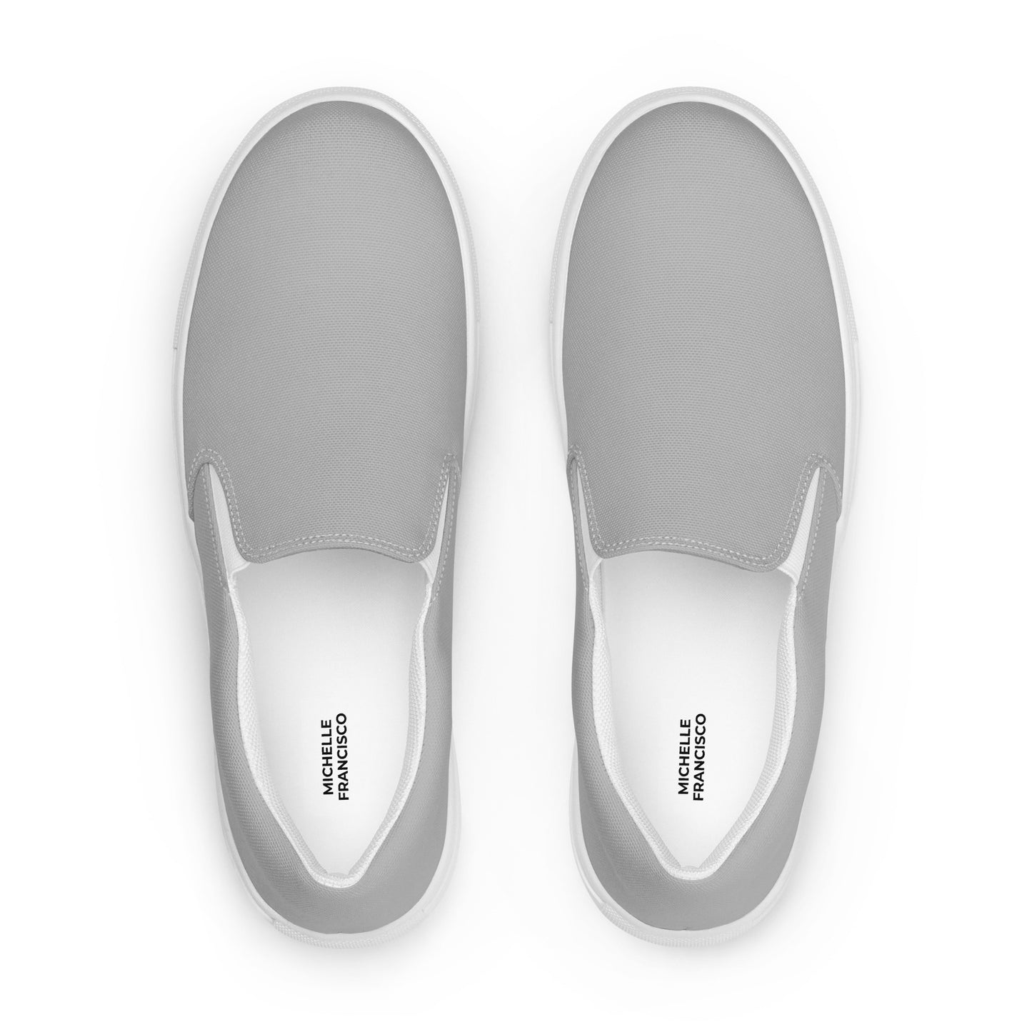 Men’s Silver Slip-on Canvas Shoes