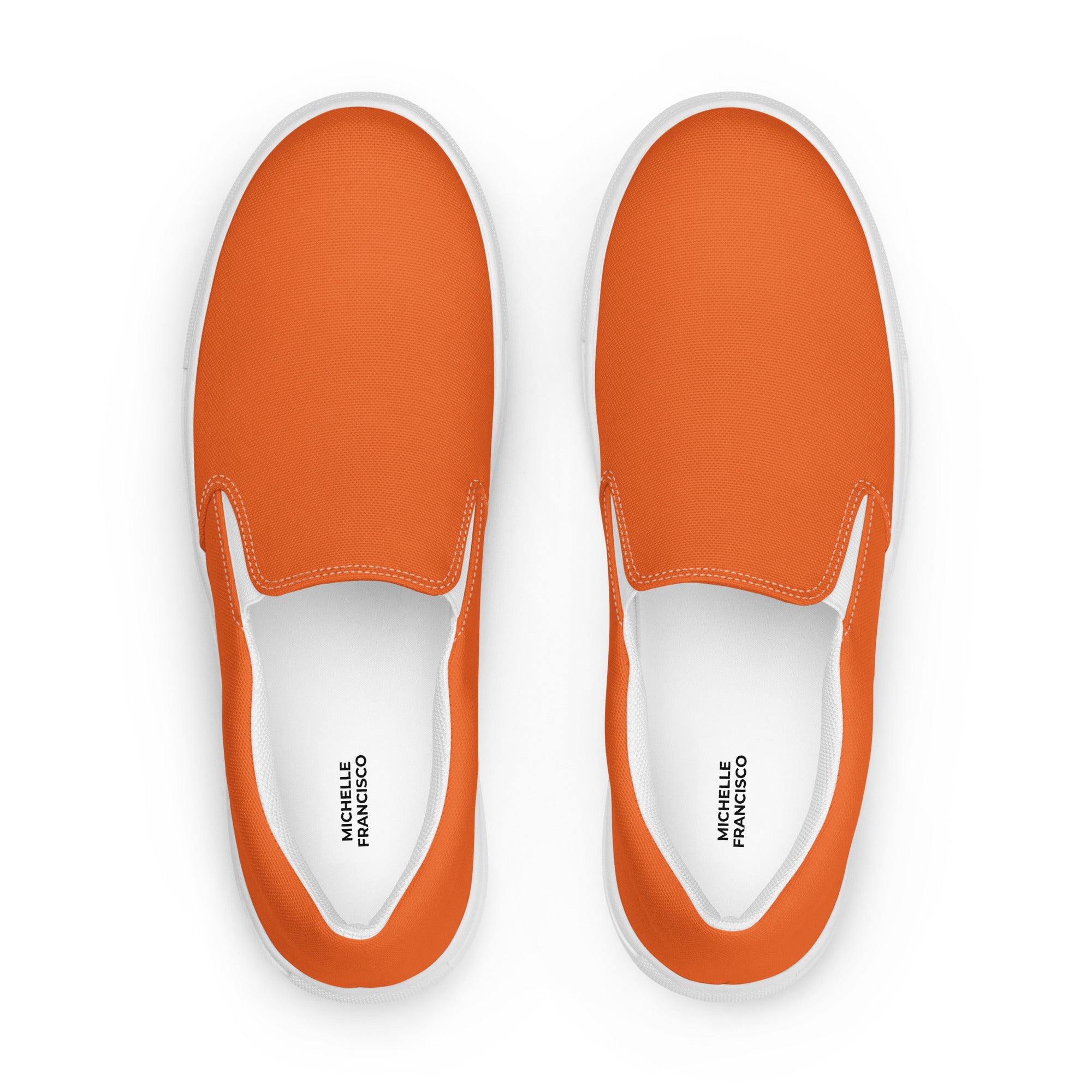 Men’s Orange Sunburst slip-on canvas high quality shoes