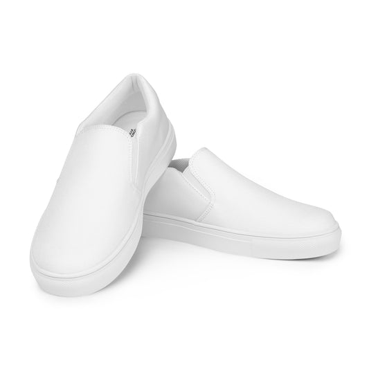 Men’s White Slip-on Canvas Shoes