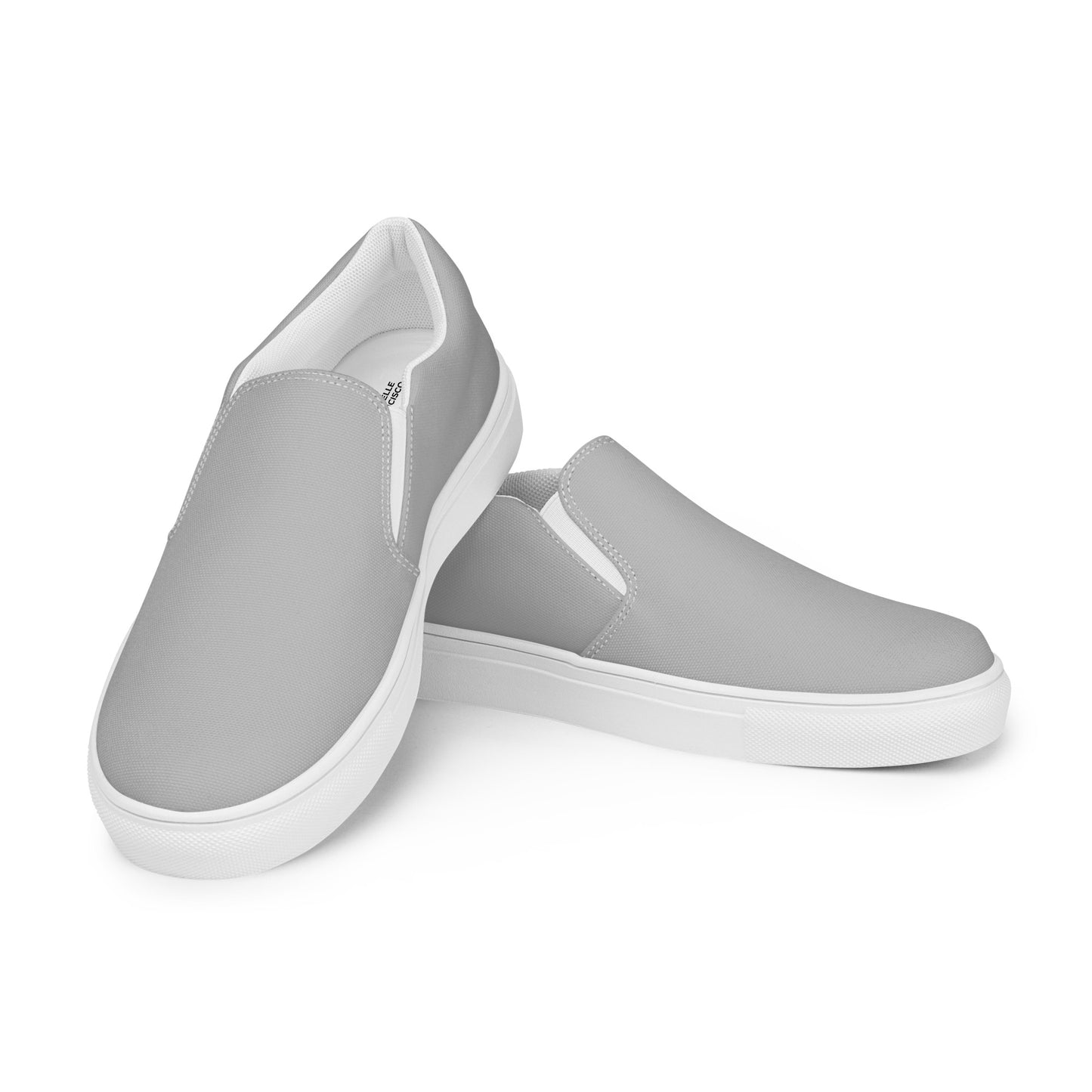 Men’s Silver Slip-on Canvas Shoes