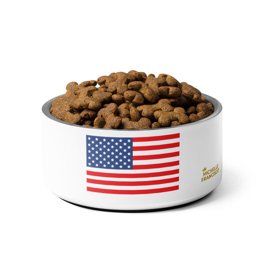 American Flag Pet Bowl