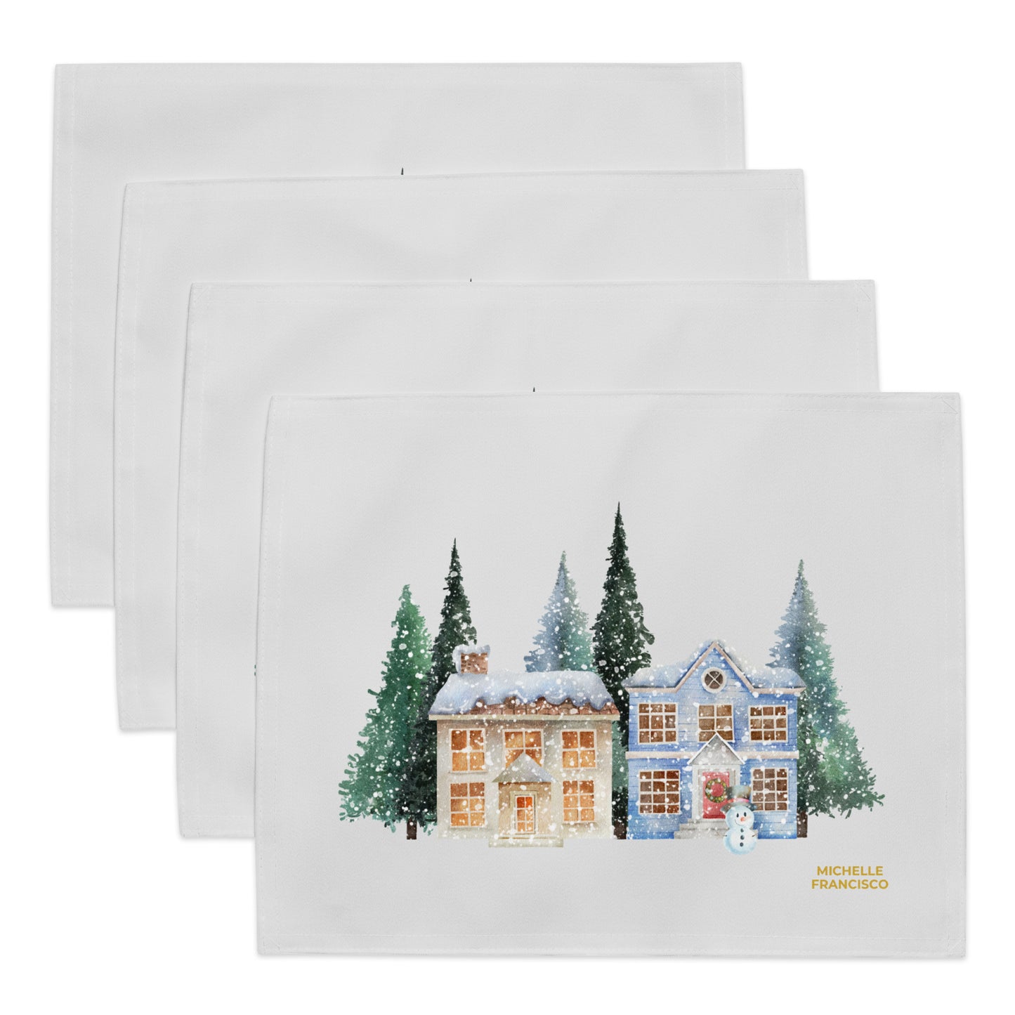 Cozy Christmas Home Placemat Set