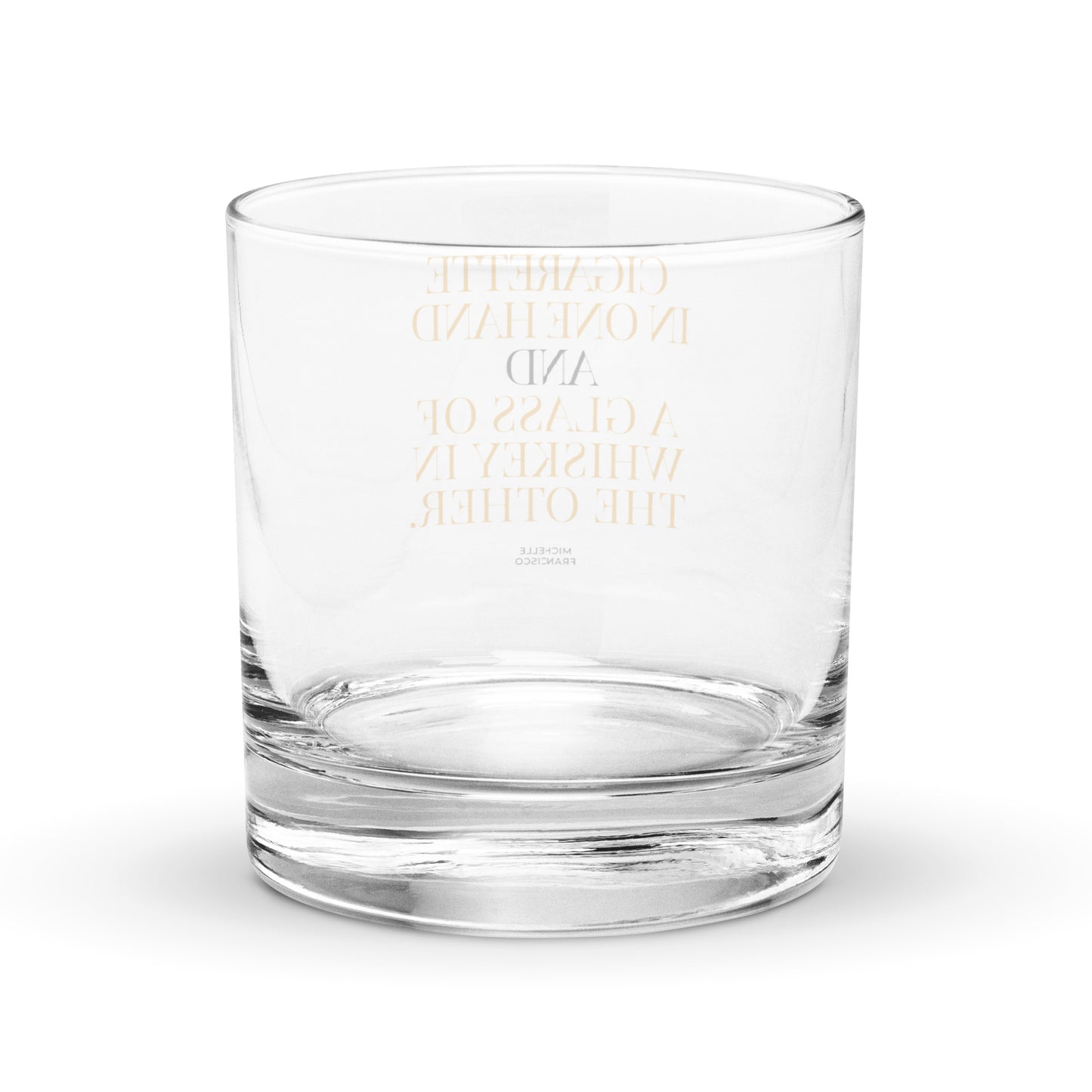 Cigarette and Whiskey Rocks Glass