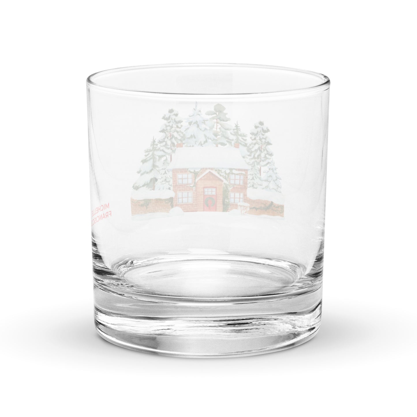 Christmas Manor Rocks Glass