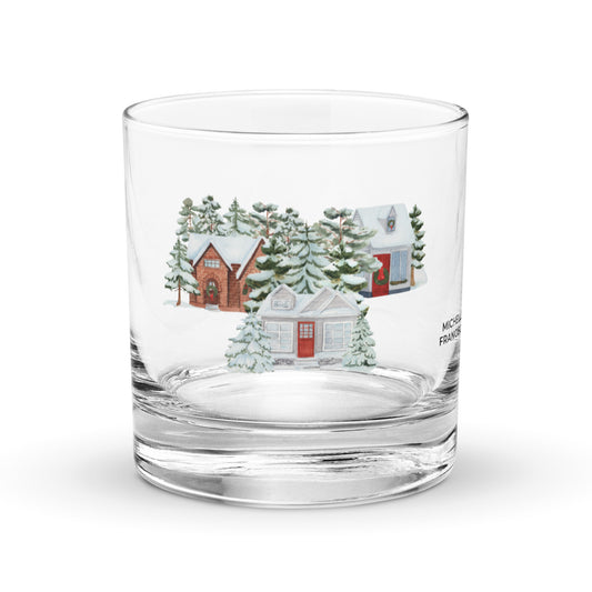 Home For The Holidays Rocks Glass