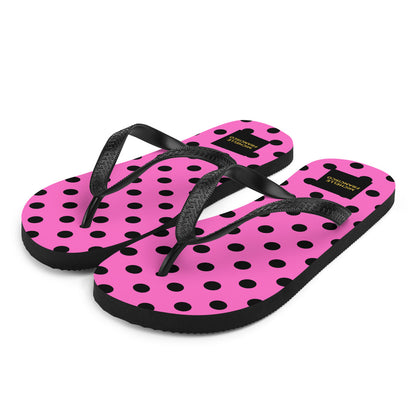 Black Polka Flip-Flops