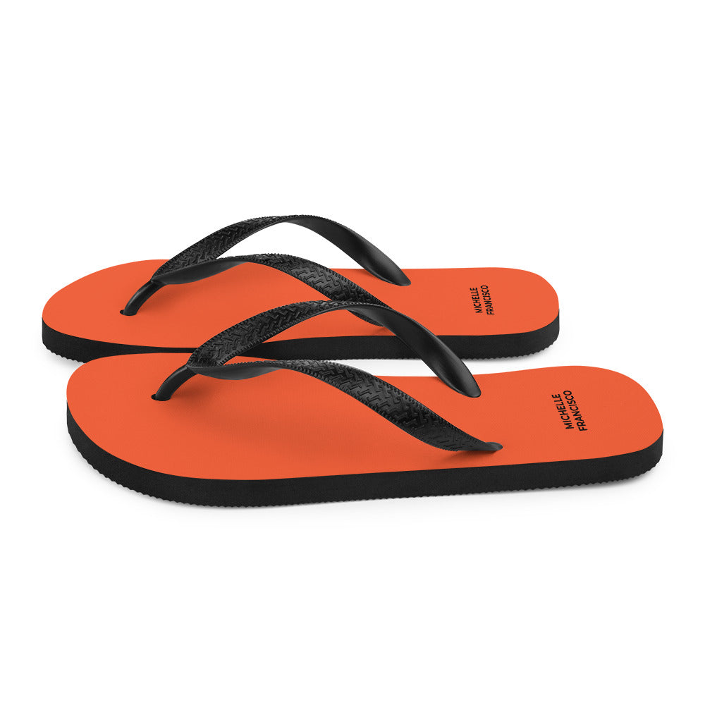 Outrageous Orange Flip-Flops