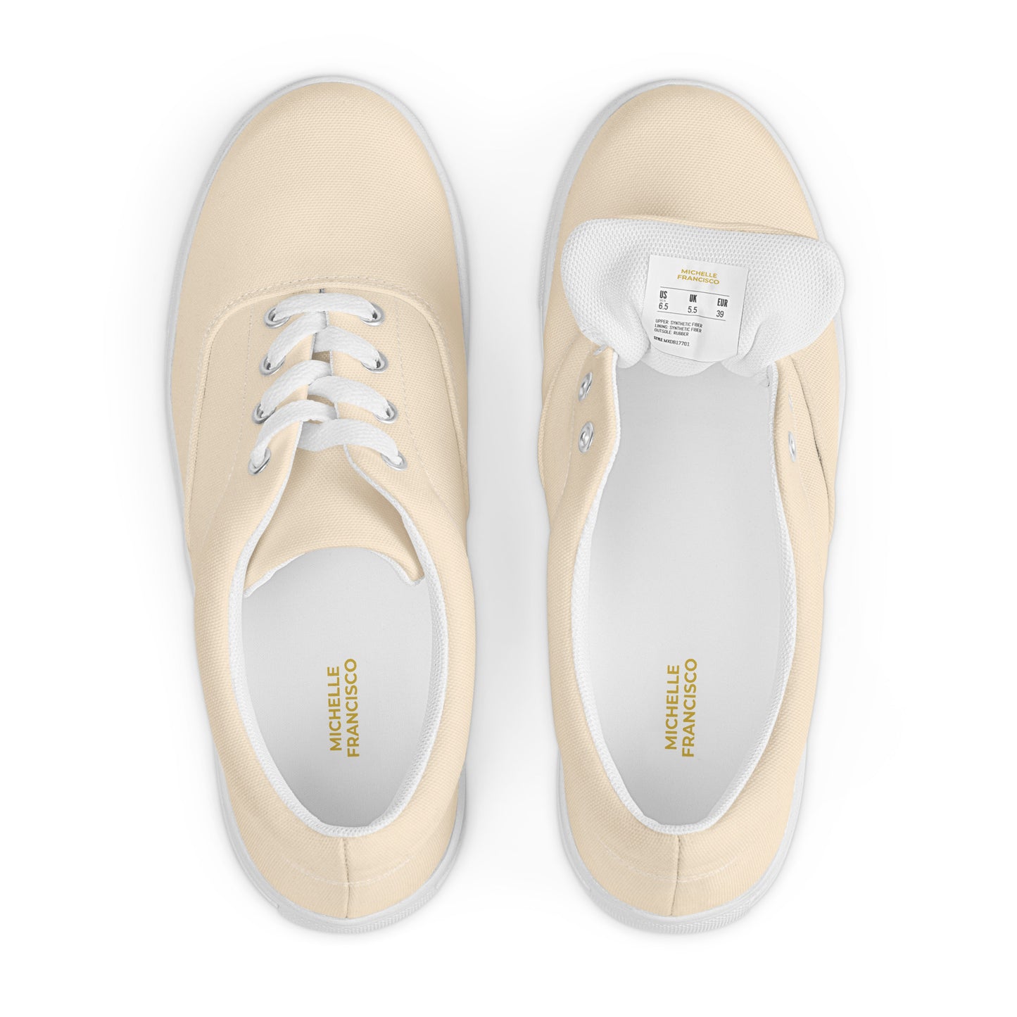 Women’s Papaya Whip Lace-up Canvas Shoes