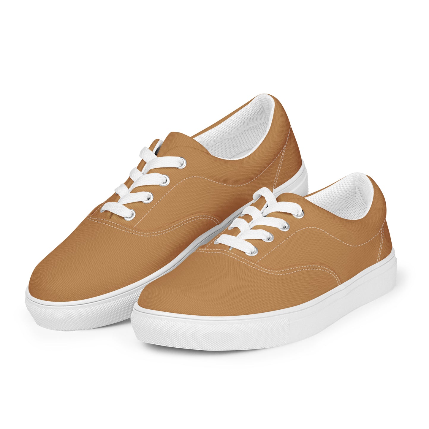 Women’s Nude Lace-up Canvas Shoes