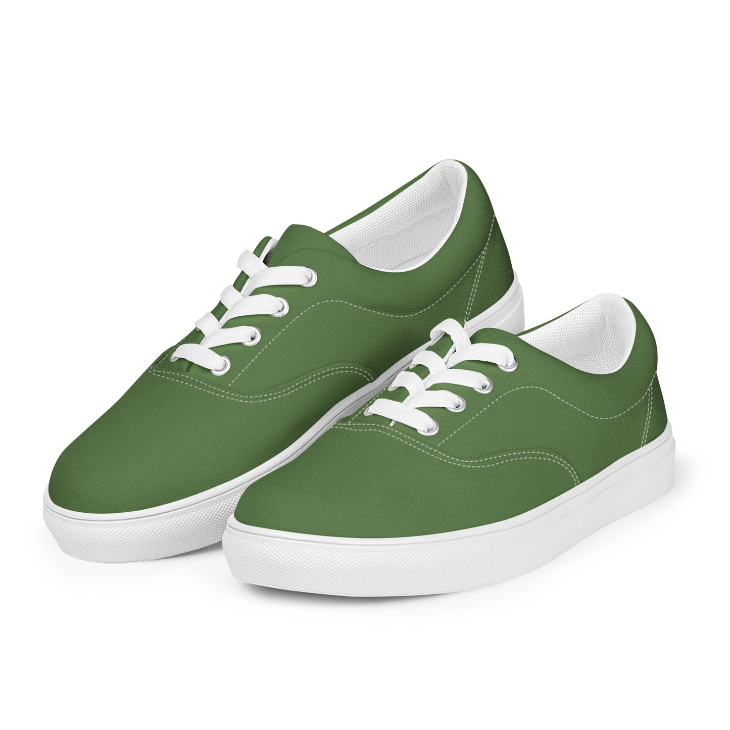 Women’s Fern Green Lace-up Canvas Shoes