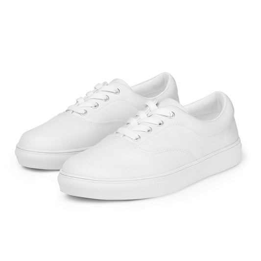 Women’s White Lace-up Canvas Shoes