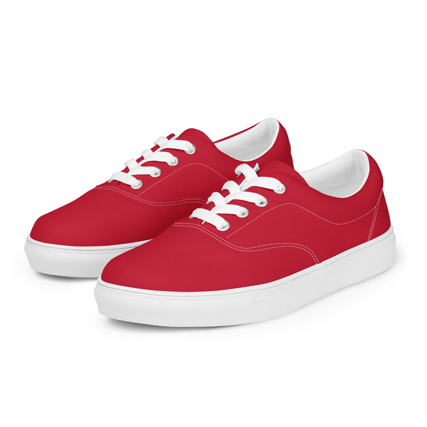 Women’s Red Lace-up Canvas Shoes