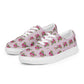 Women’s Purple and Red Roses Lace-up Canvas Shoes