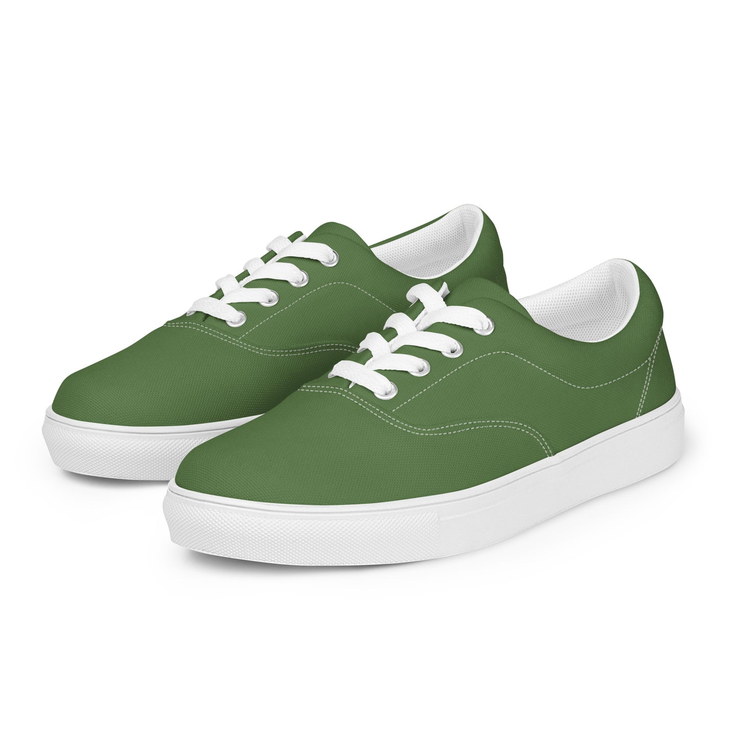 Women’s Fern Green Lace-up Canvas Shoes