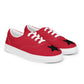 Women’s Black Star Red Lace-up Canvas Shoes