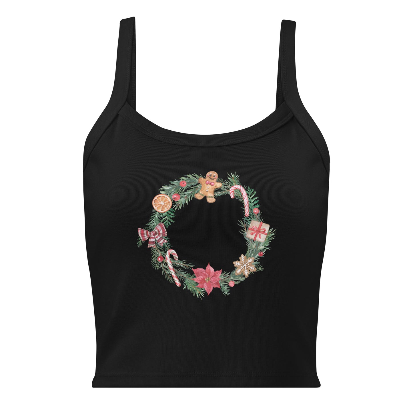 Christmas Wreath Women’s Micro-Rib Tank Top