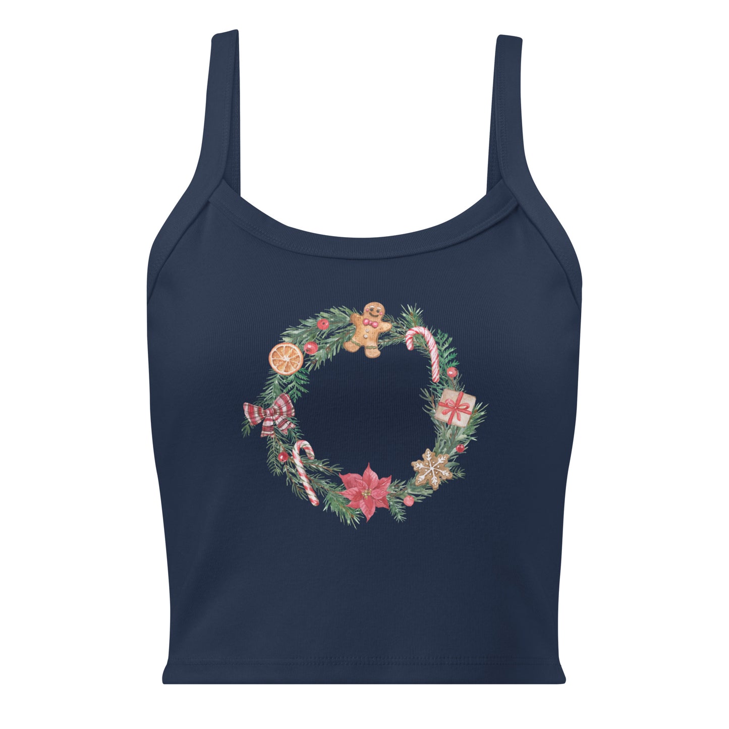 Christmas Wreath Women’s Micro-Rib Tank Top