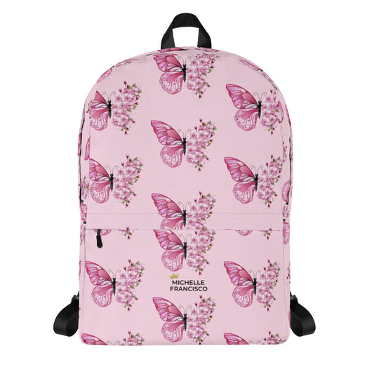 Floral Butterly Pink Backpack