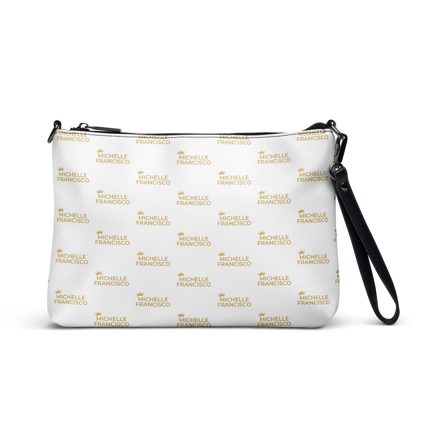 Michelle Francisco Pattern White/Gold Crossbody Bag