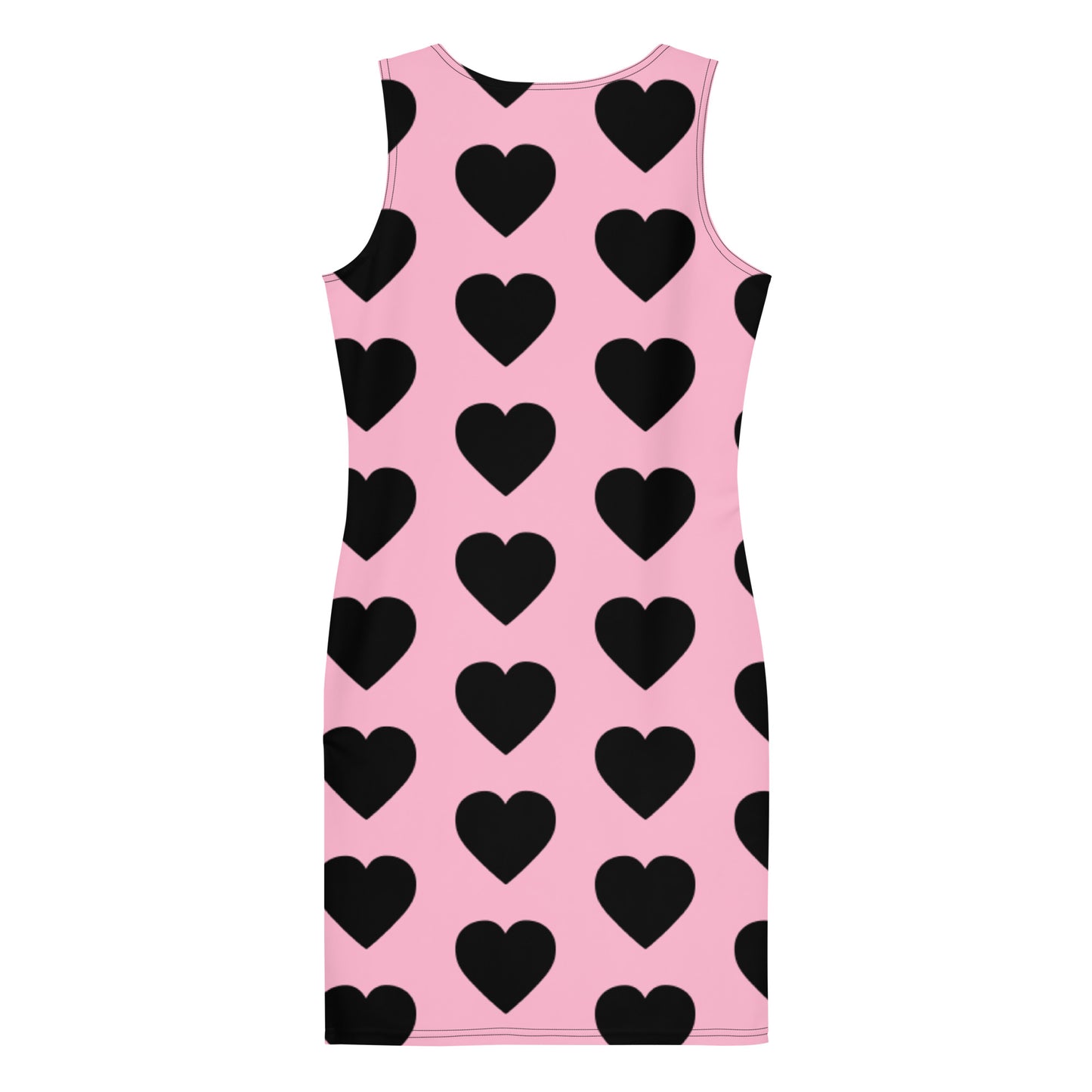 Black Hearts Pink Mini Dress