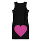 Pink Heart Black Mini Dress