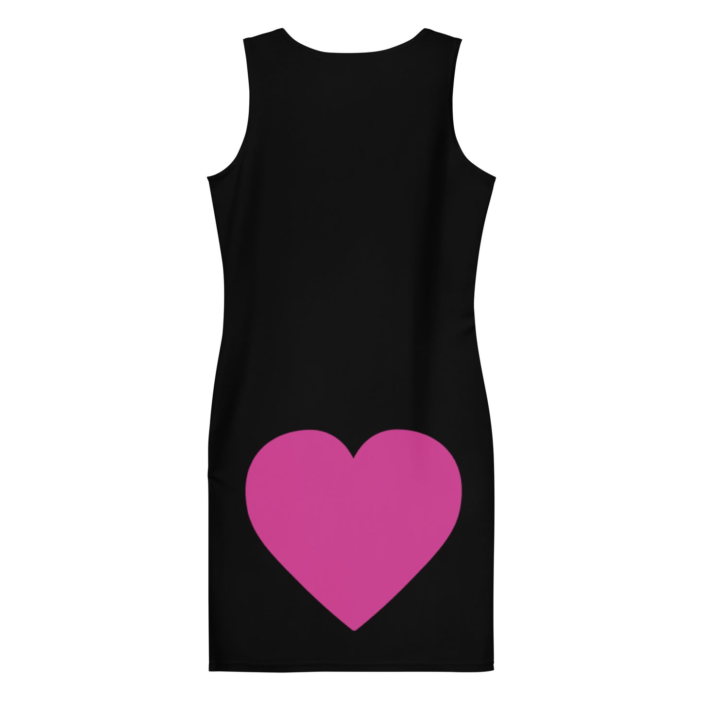 Pink Heart Black Mini Dress