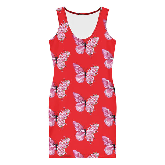 The Pink Butterfly Mini Dress