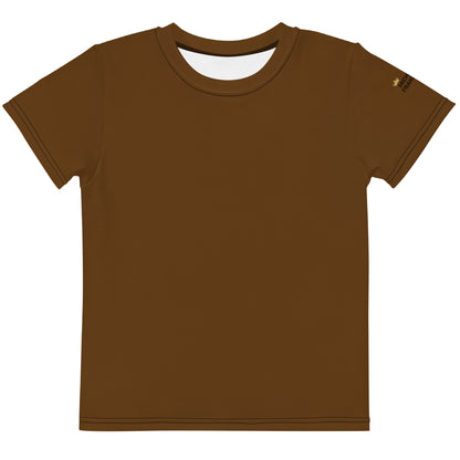 Brown Kids Crew Neck T-shirt