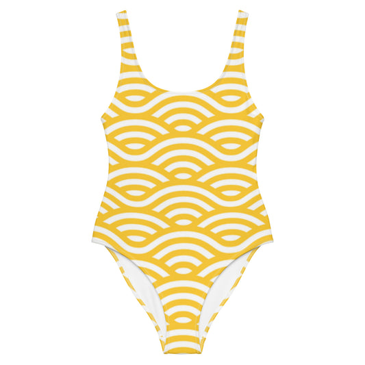Yellow Vibes One-Piece Swimsuit