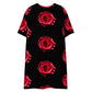 Red Roses T-shirt Dress