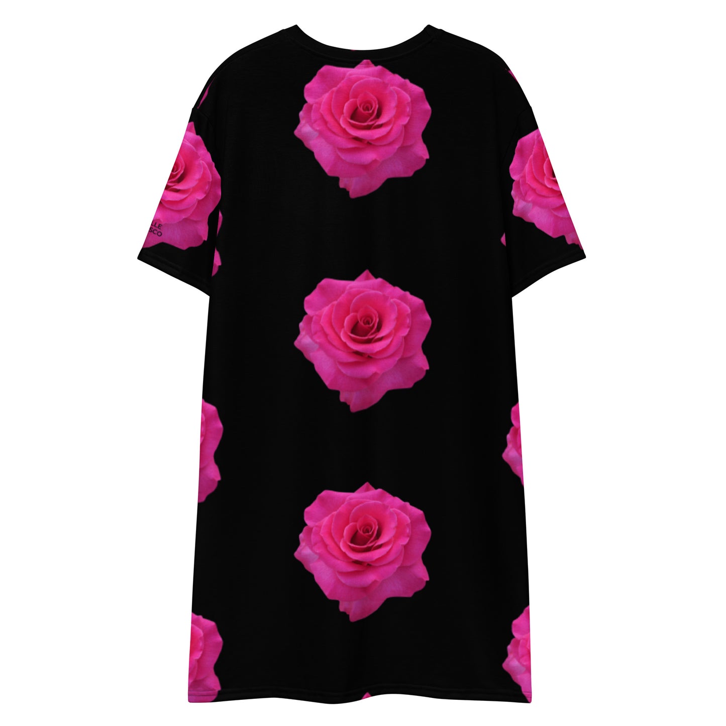 Pink Roses T-shirt Dress