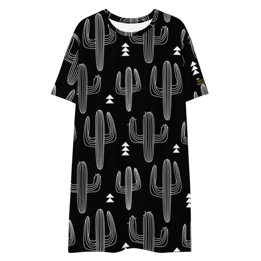 Black Cactus T-shirt Dress