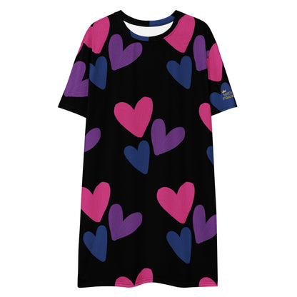 Triple Hearts T-shirt Dress