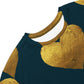 Golden Hearts T-shirt Dress