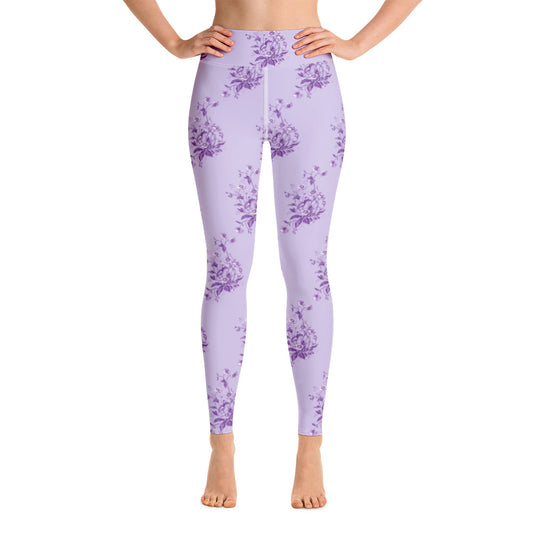 Purple Blossom Yoga Leggings