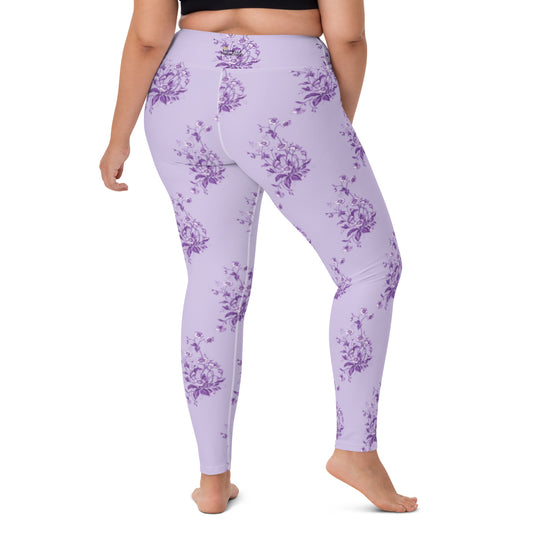 Purple Blossom Yoga Leggings