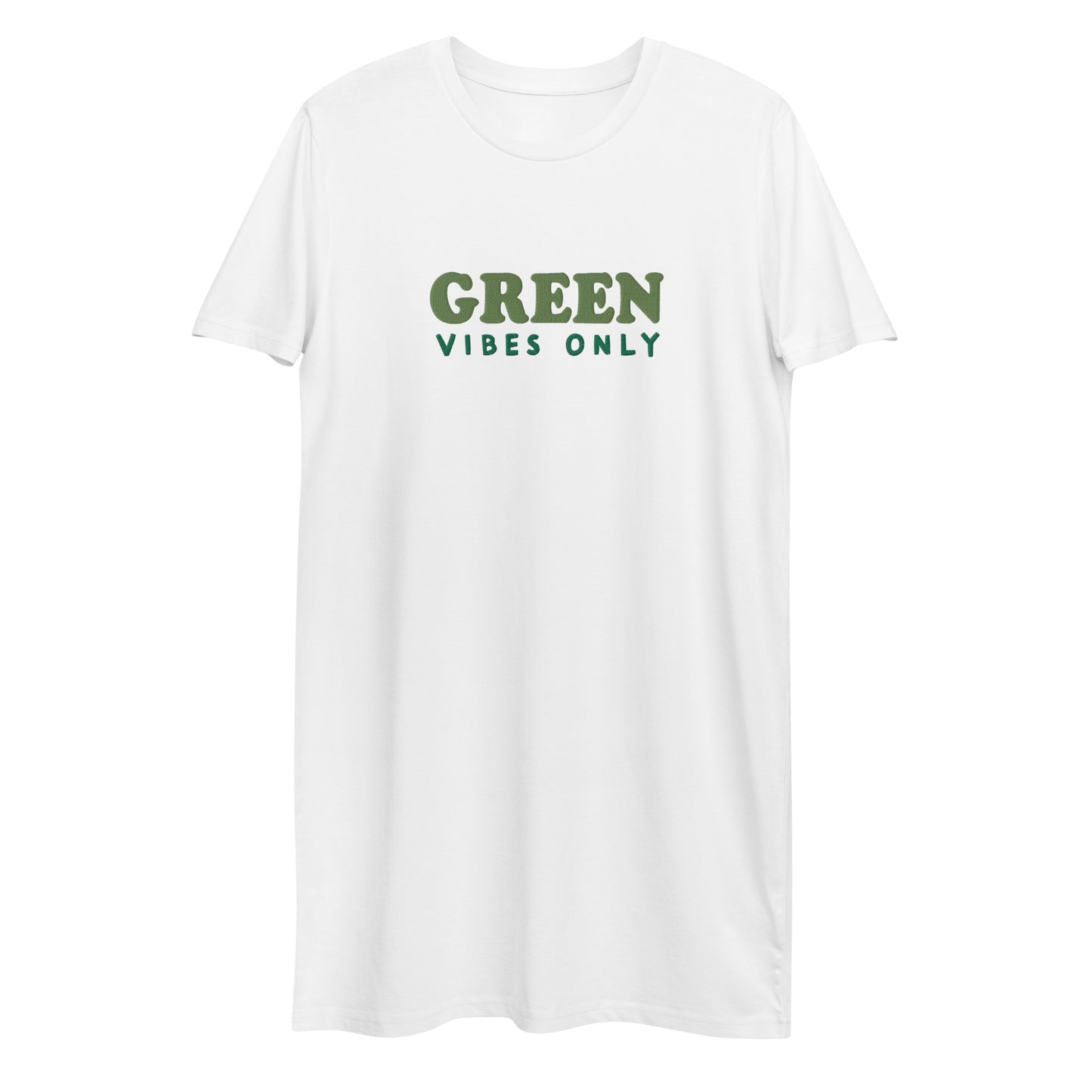 Green Vibes Only Organic Cotton T-shirt Dress