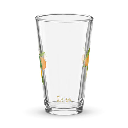 Orange Shaker Pint Glass