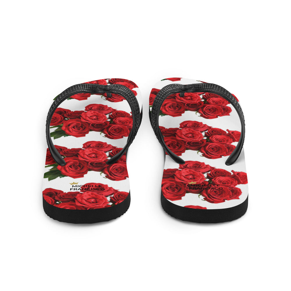 Red Roses Flip-Flops