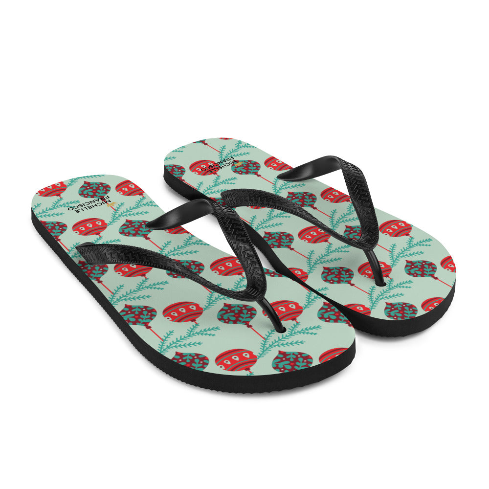 Edgewater Christmas Tree Branch with Ornaments Flip-Flops