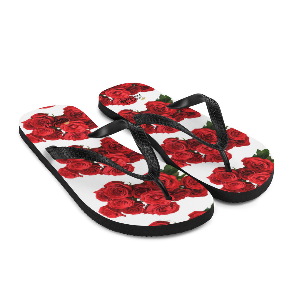 Red Roses Flip-Flops