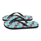Blizzard Blue Christmas Tree Branch with Ornaments Flip-Flops