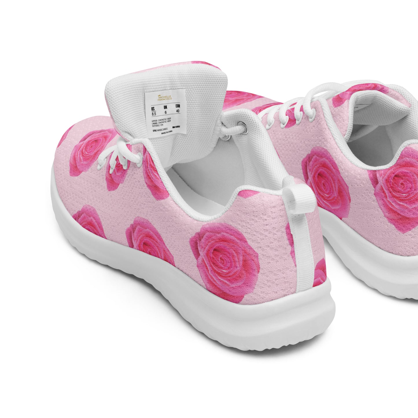 Women’s Pink Roses Athletic Shoes